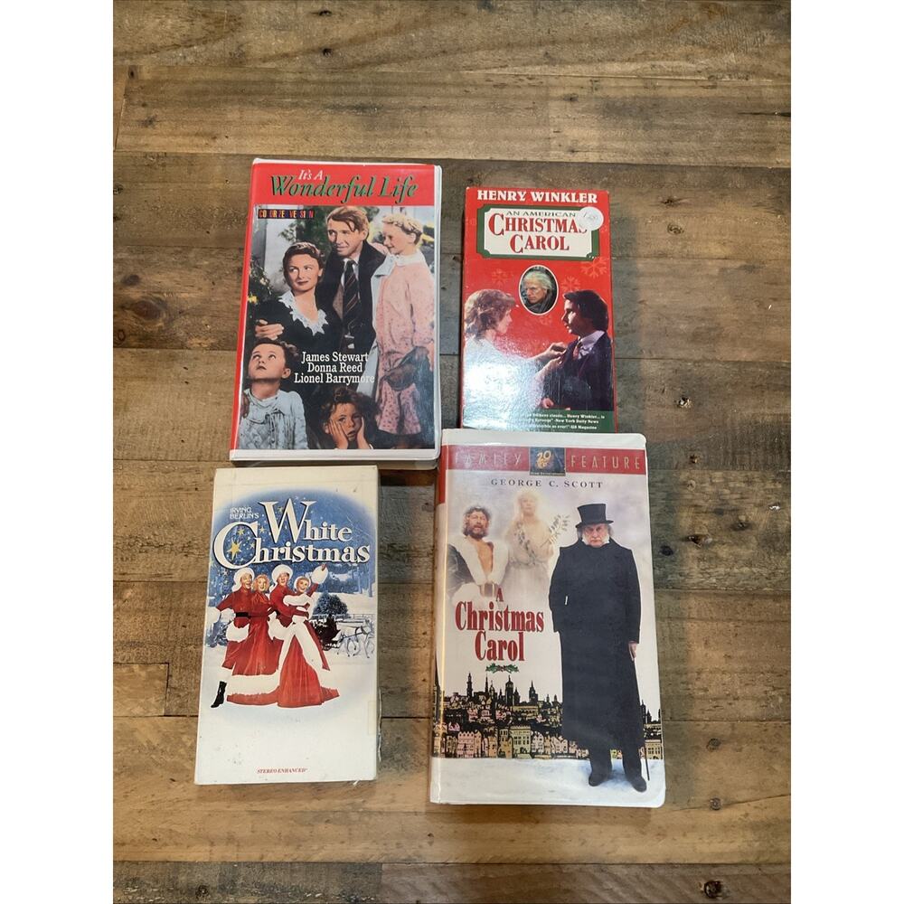 Classic Christmas VHS Lot It’s a Wonderful Life White Christmas Christmas Carol